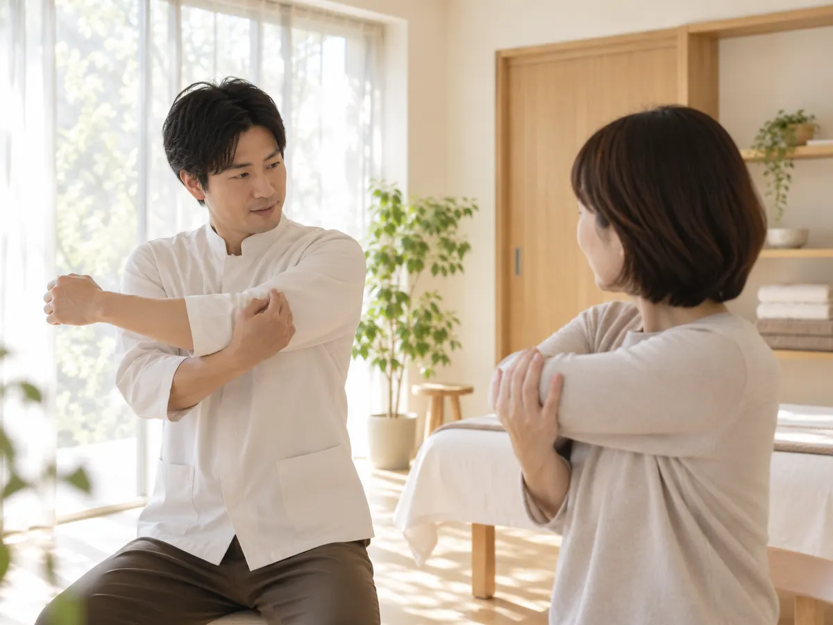 セルフケアの方法を説明している様子